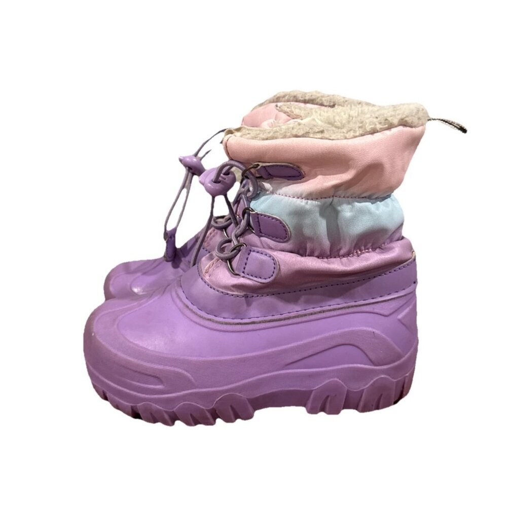 Member's Mark Girl's Faux Fur Lined Toggle Closure Winter Snow Boots